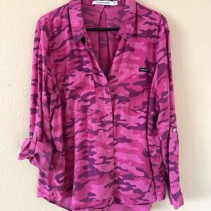 Calvin Klein Jeans pink camo top.
